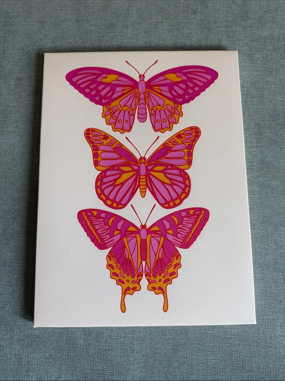 Pink and Orange Hippie Style Canvases - Set of 3